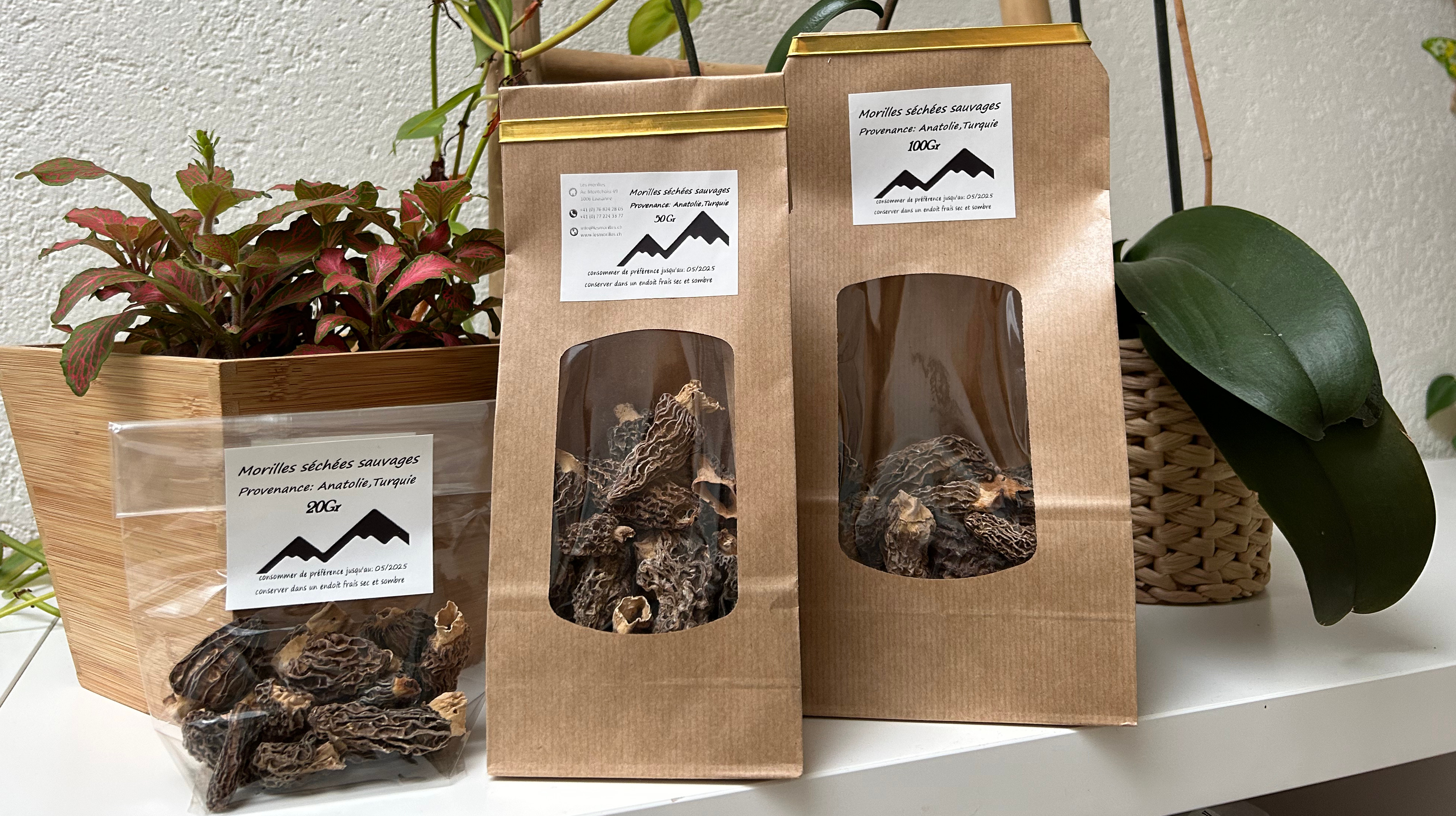 Sachets Les Morilles en papier kraft